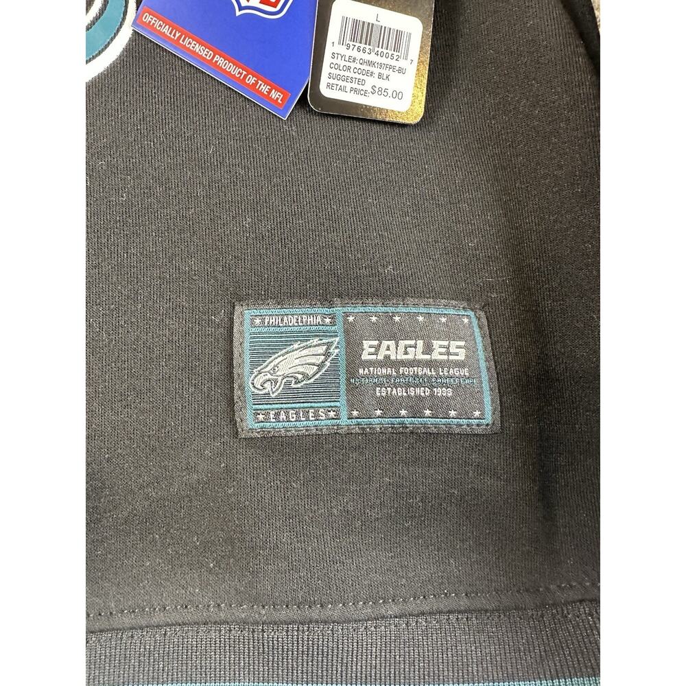 Philadelphia Eagles NFL Hoodie Mens Large - Ultra Game Black Gray Pullover NWT - Picture 10 of 10